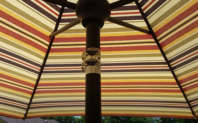 Fix a leaning patio umbrella