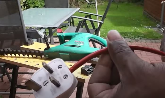 check Power Cord of hedge trimmer